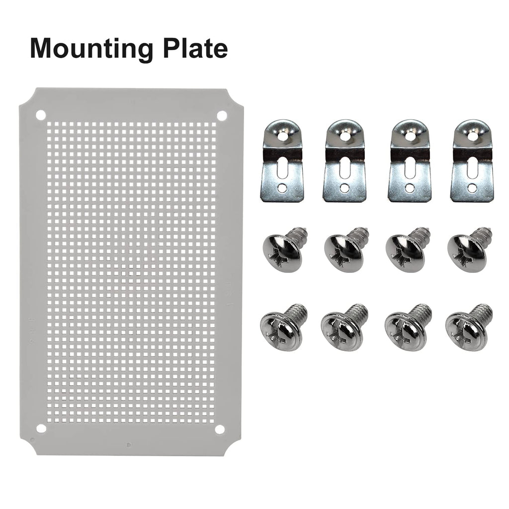 Waterproof Hinged Clear Cover ABS Plastic Junction Box, Pack of 2 L69865