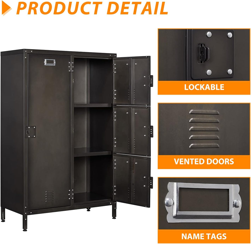 55" Steel 4 Door Locker Storage Cabinet D666386