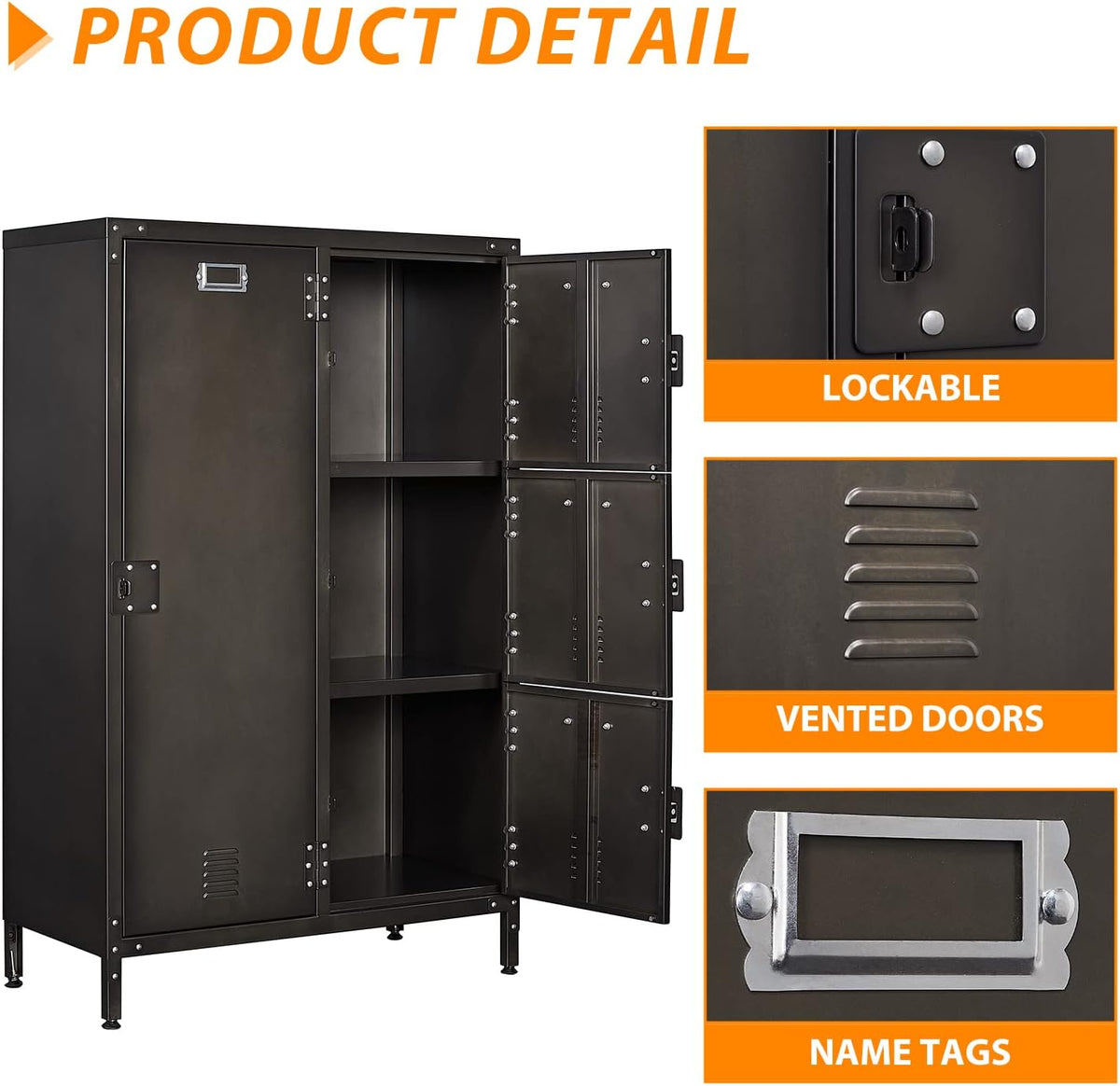 55" Steel 4 Door Locker Storage Cabinet D666386