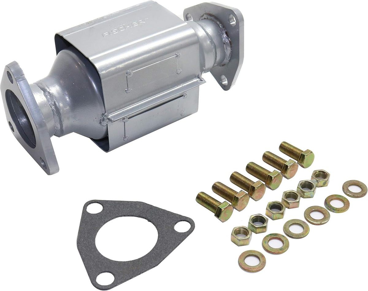 Rear Catalytic Converter with Flat Gaskets and Heat Shields W394