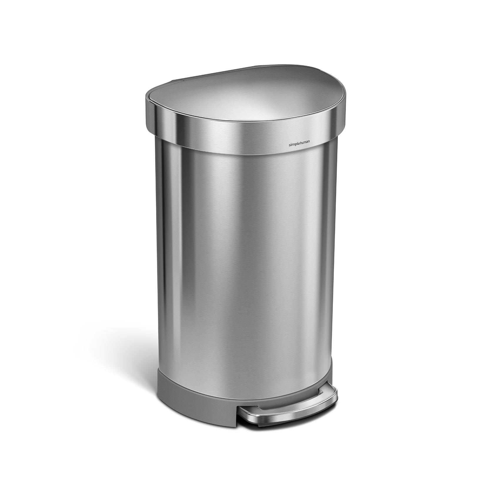 12-Gallon Semi-Round Step Trash Can D31215