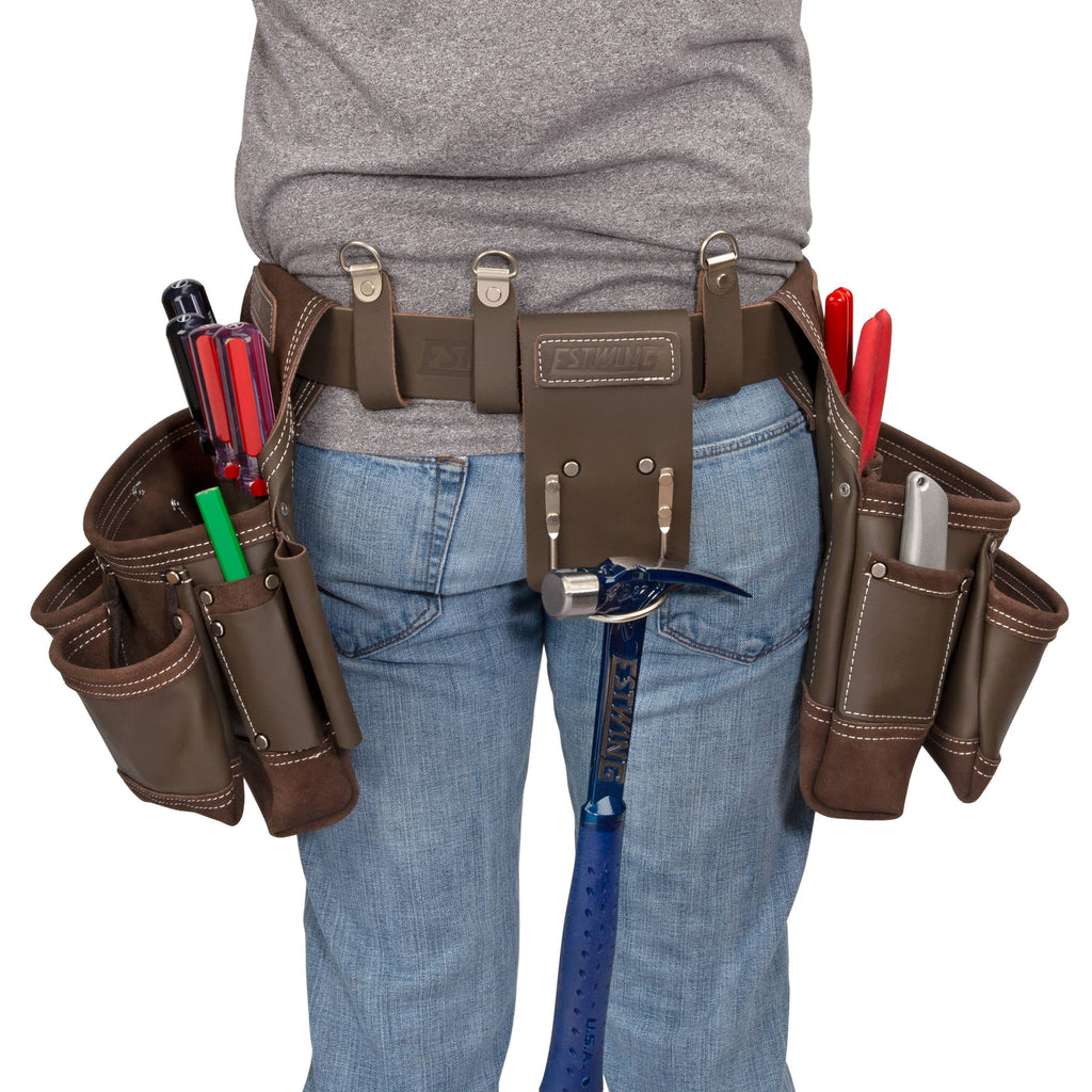 14-Pocket Leather Tool Apron U660374