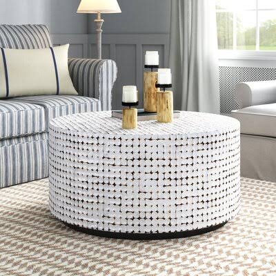 White Drum Coffee Table W273
