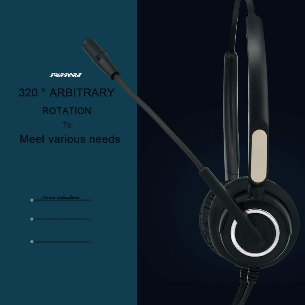 USB Computer Headset with Boom Microphone (Black) T13127