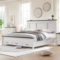 Full Size Bed Frame with Storage Drawers, Light Brown Z289