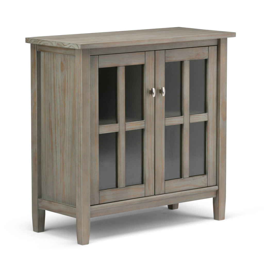Rustic Natural Aged Brown Solid Wood Low Storage Cabinet P8507