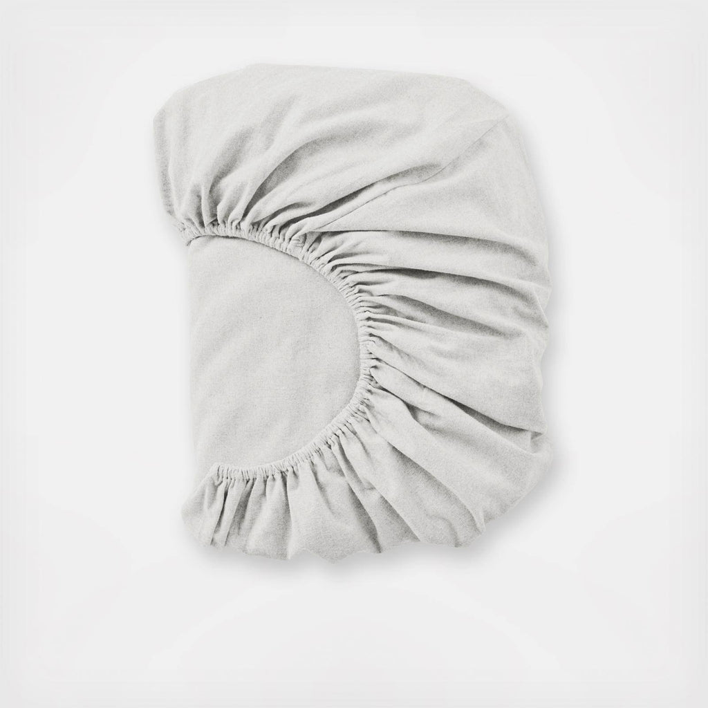 Alpine White Organic Flannel Fitted Sheet O613