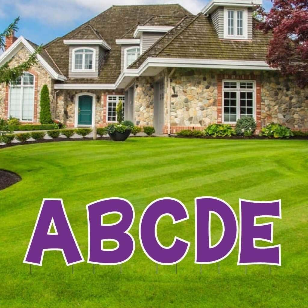 Yard Letters Alphabet and Number Decoration, 18 inch High, 36pcs Black P2653