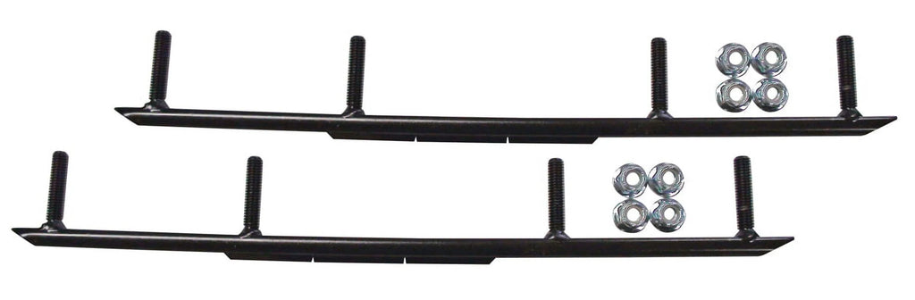 Green XCS Snowmobile Skis with 10" Round Bars Complete Kit P318491