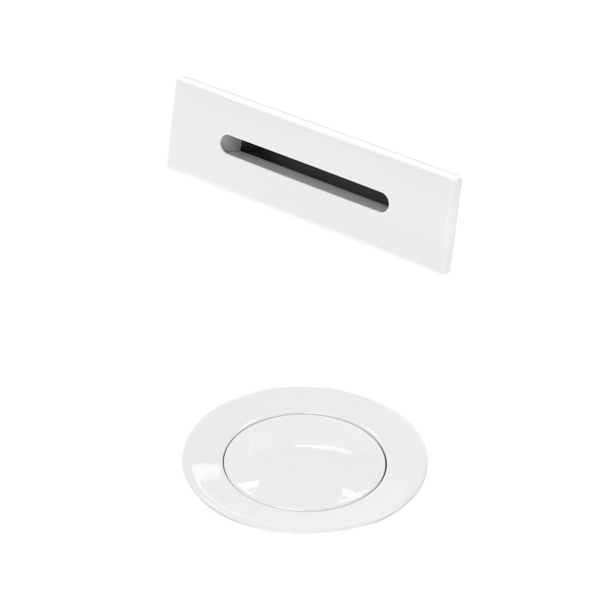 Shiny White Universal Square Bathtub Trim Kit S257396