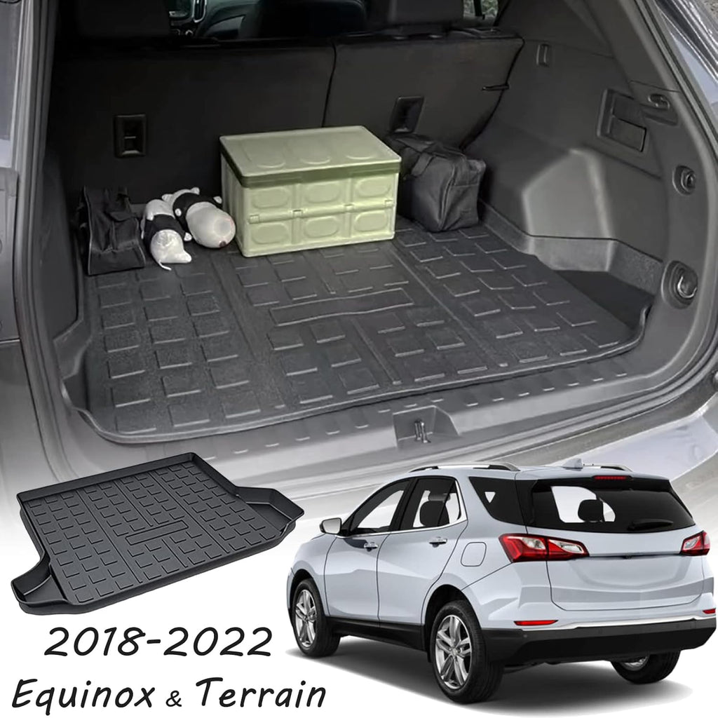Black Cargo Liner Trunk Mat Tray Pack of 2 K30778