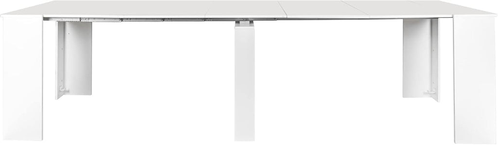 White Wooden Expandable Dining Table O342213