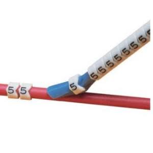 Wire / cable marker - indoor, outdoor - black/white B4591