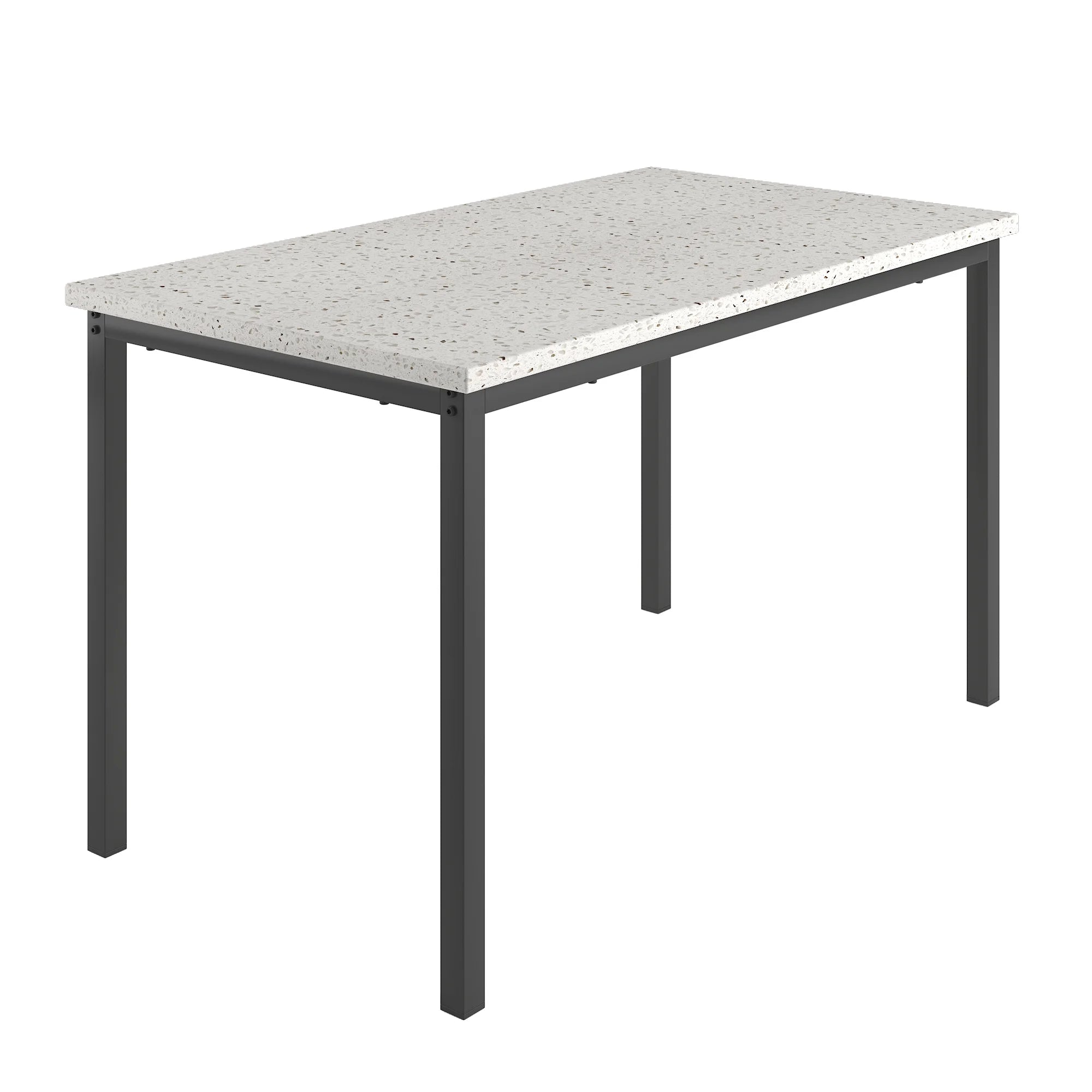5 Piece Dining Table and Chairs Set with Faux Marble Tabletop and 4 PU Leather Upholstered Chairs N86857