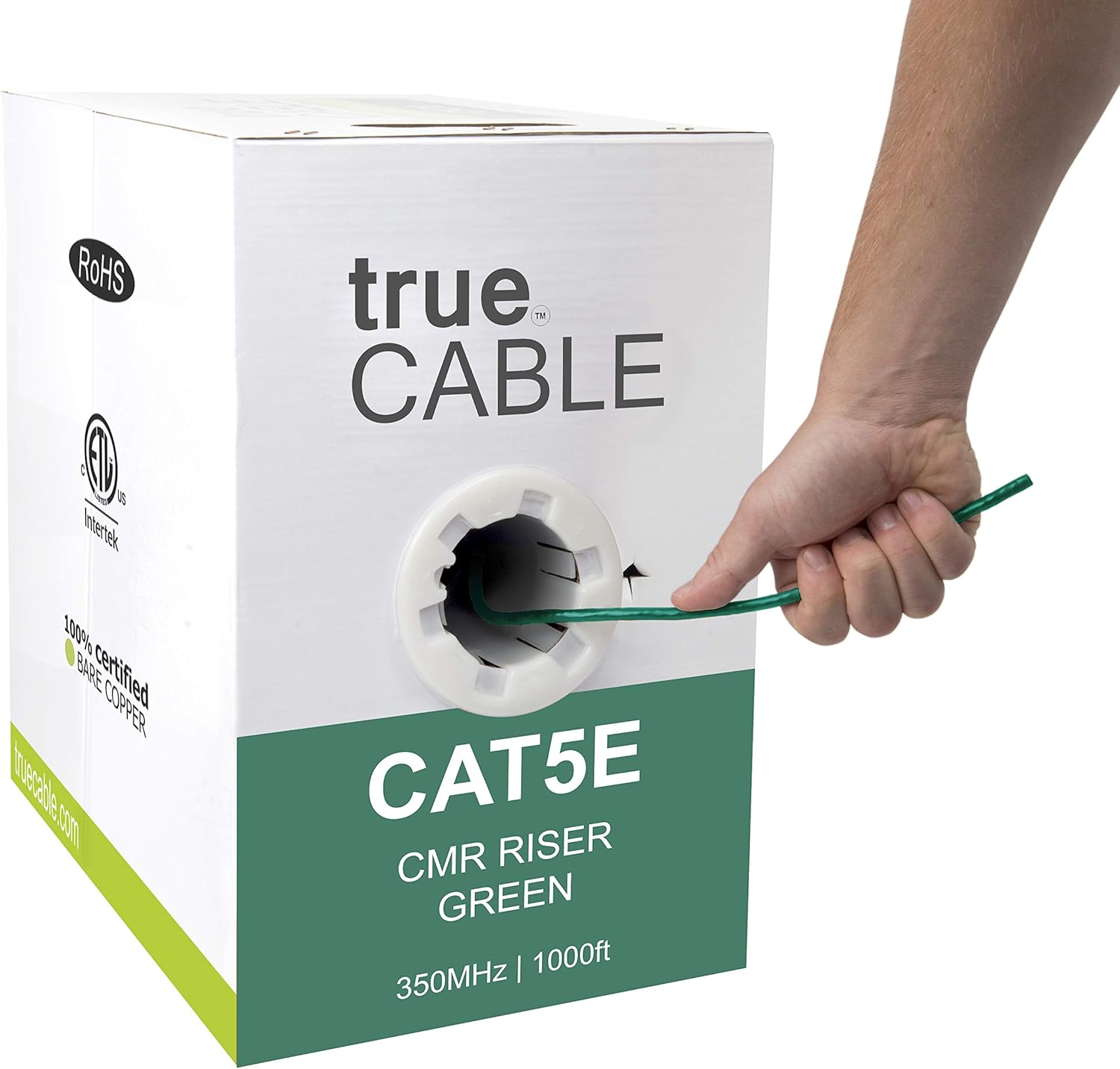 1000ft Yellow 24AWG 4 Pair Solid Bare Copper Bulk Ethernet Cable L508