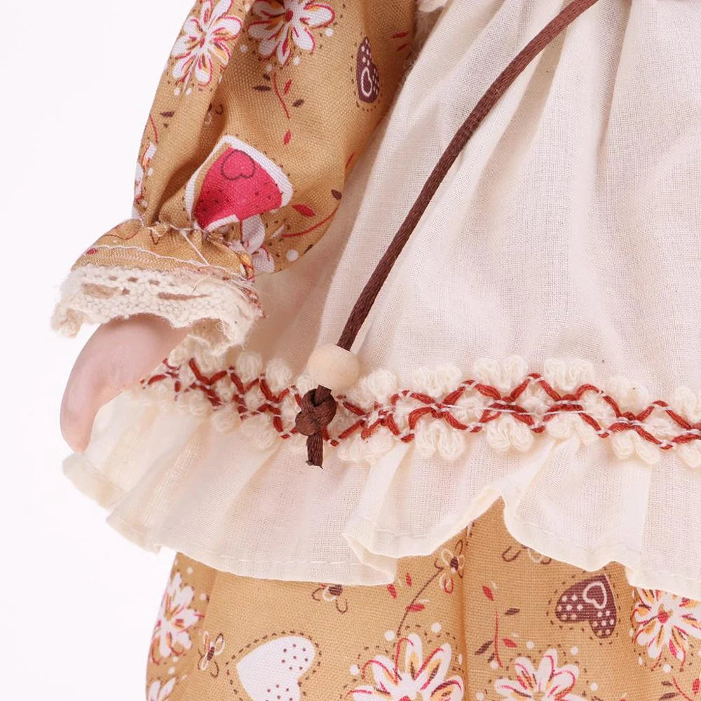 30cm Porcelain Doll Girl Figures with Stand N8879