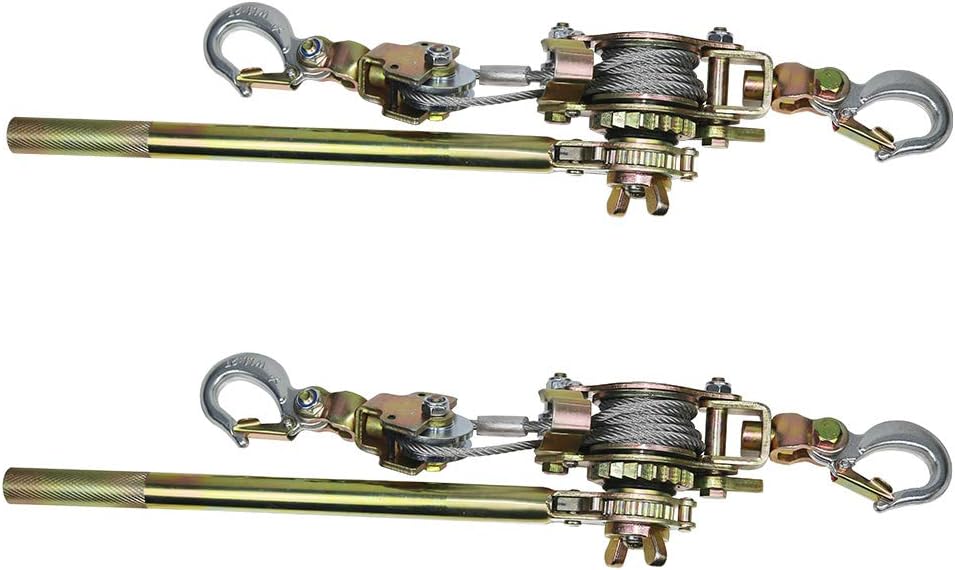 2 Ton Cable Hoist Puller with 2 Hooks, Pack of 2 K28150