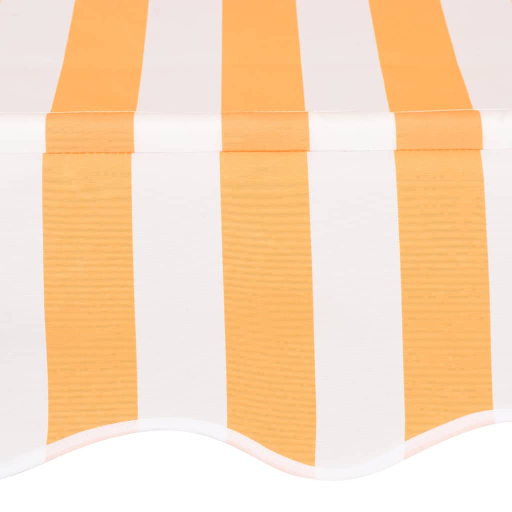 Manual Retractable Awning 59" Orange and White Stripes M701