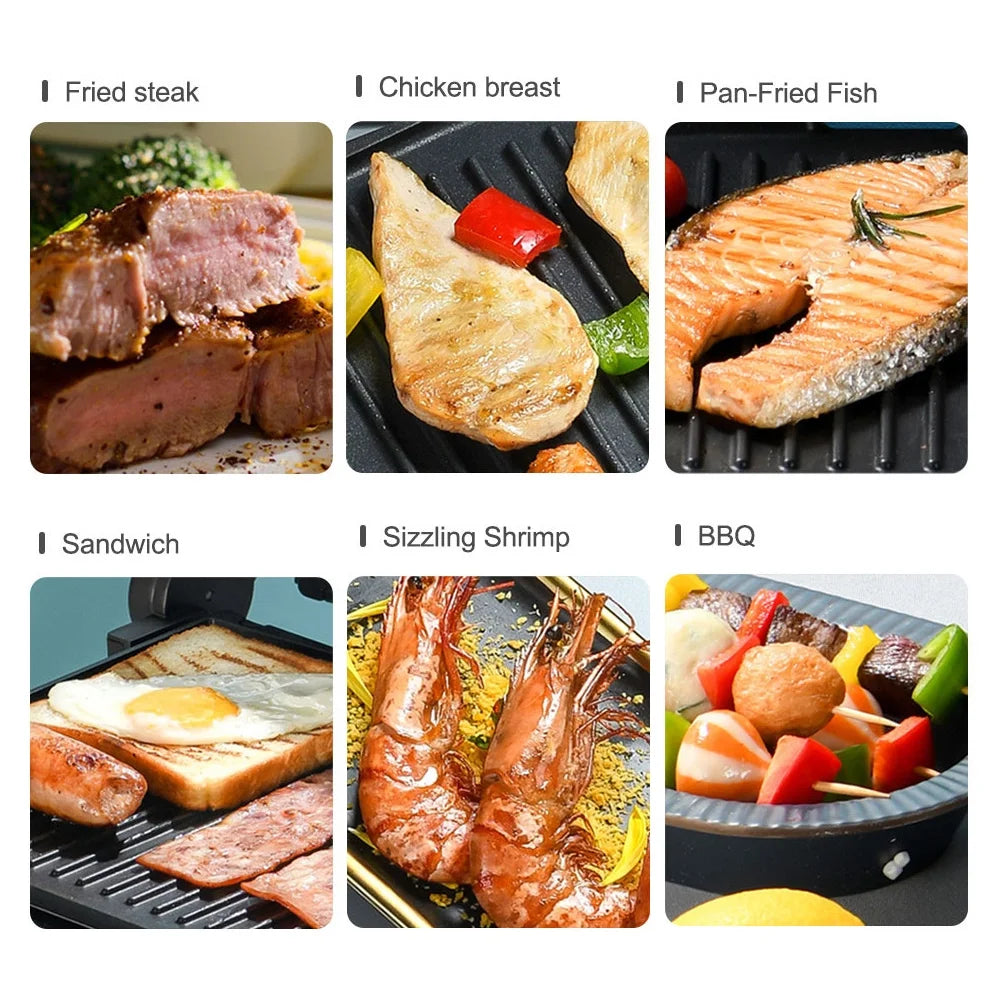 1400W Non-Stick 3in1 Electric Grill Machine X79891