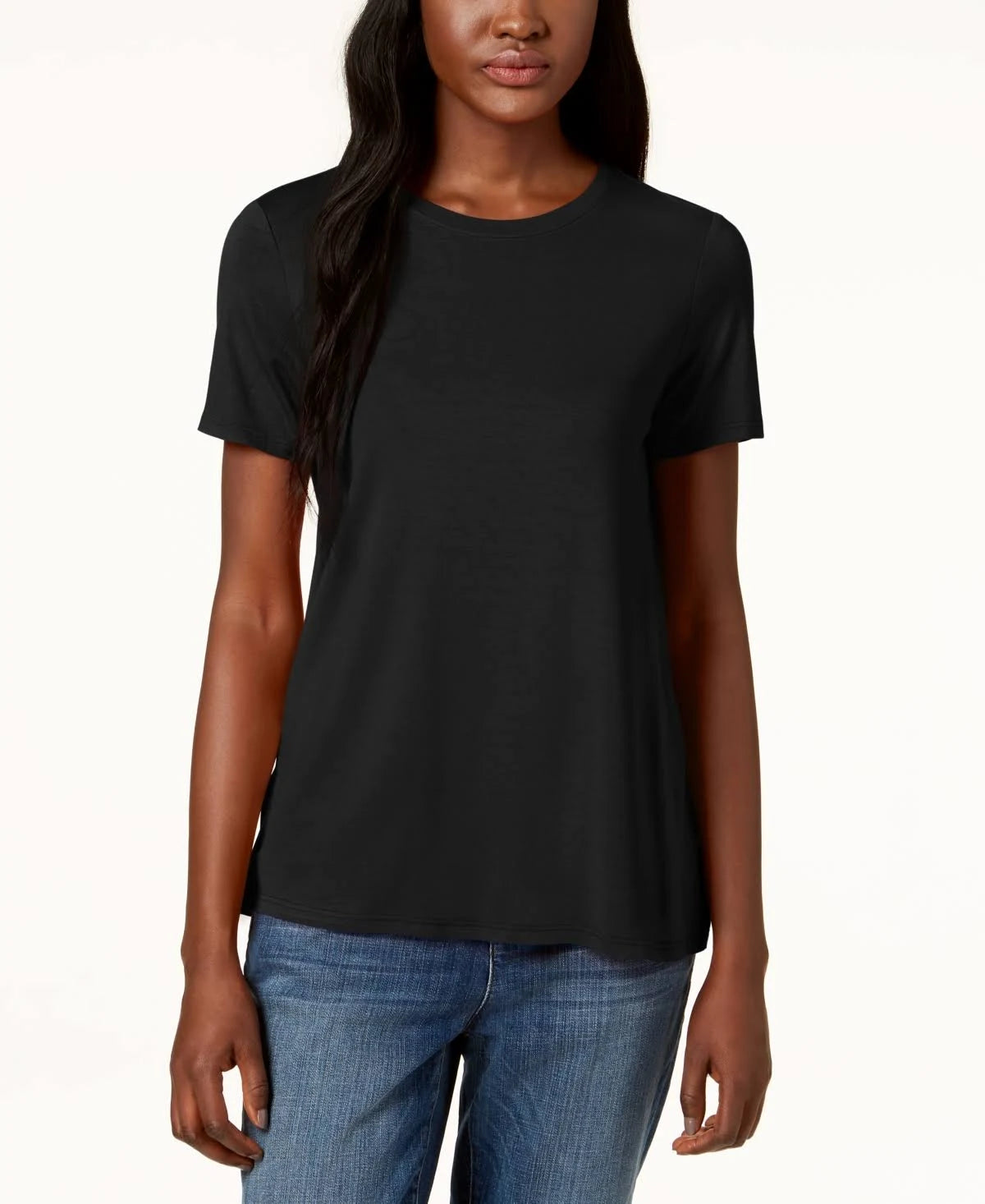 Black Crewneck Tee O951914