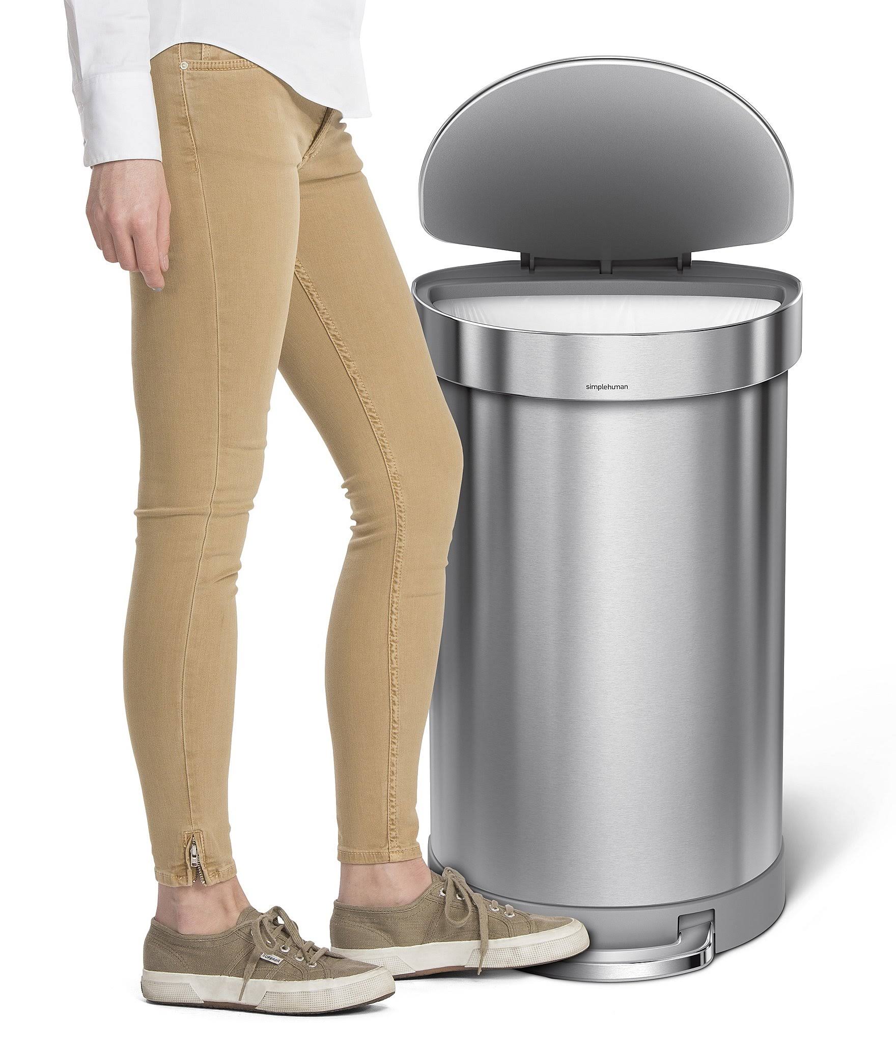 12-Gallon Semi-Round Step Trash Can D31215