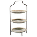Grey Metal Farmhouse Tiered Server L2162