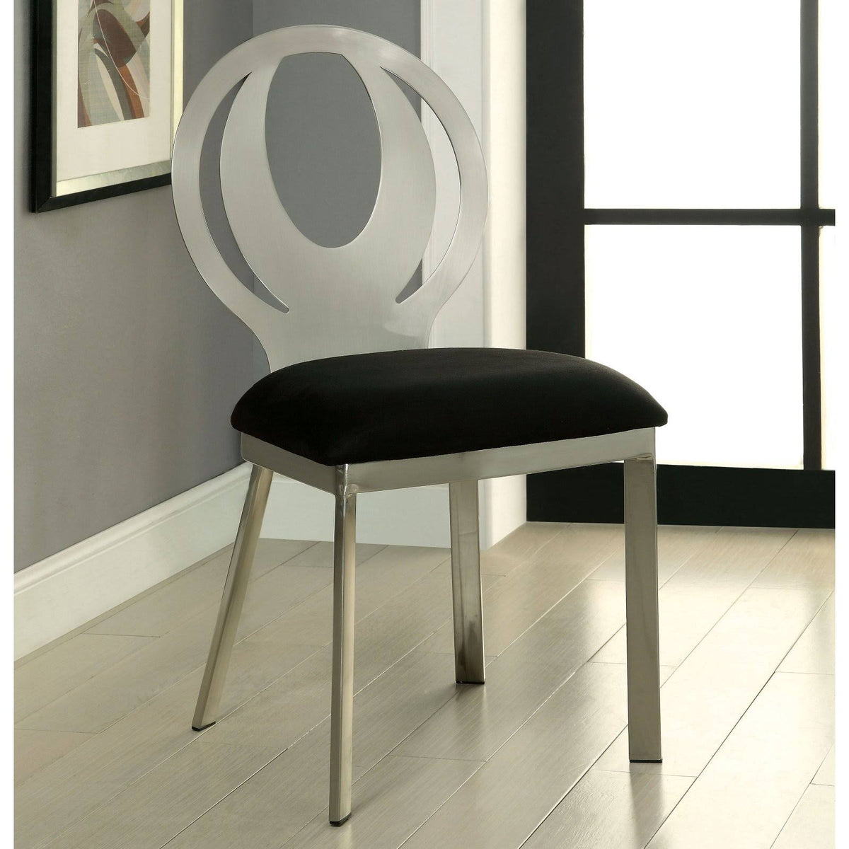 Black Dining Chair Set of 2 S46633