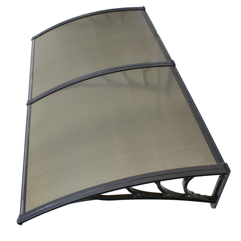 40’’x80’’ Polycarbonate Window Door Awning Canopy with Black Bracket L12144
