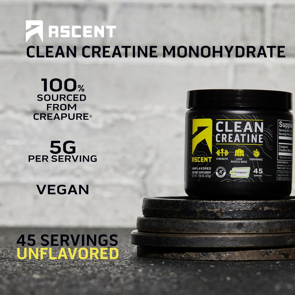 Unflavored Creatine Monohydrate Powder, 45 Servings N925125