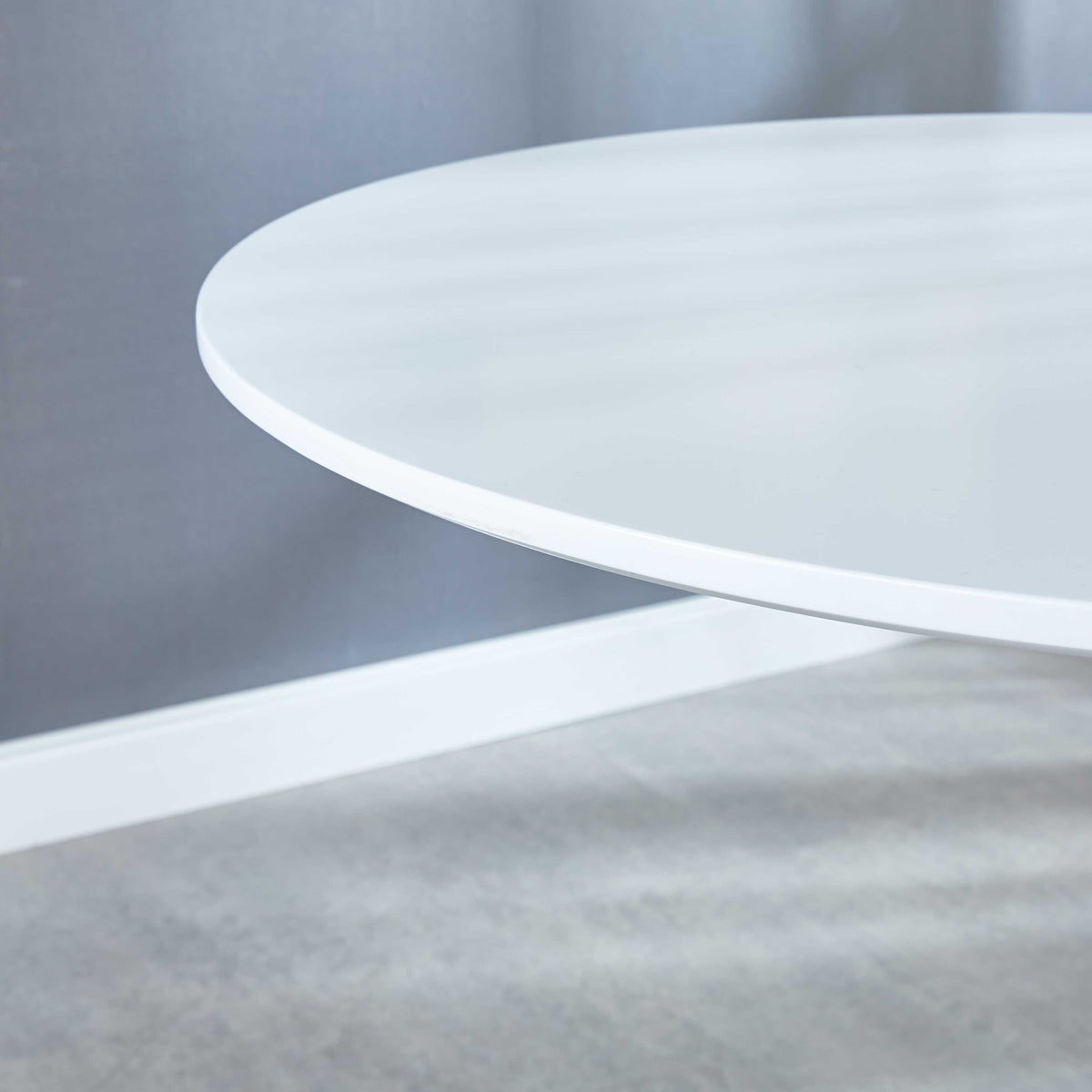 White Tulip Table Mid-century Dining Table with Round Mdf Table Top E869