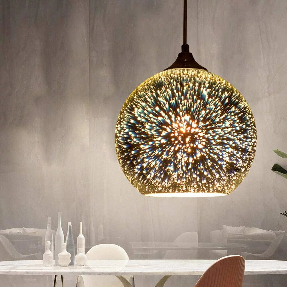 3D Art Ball Pendant Light Glass Chandelier U325