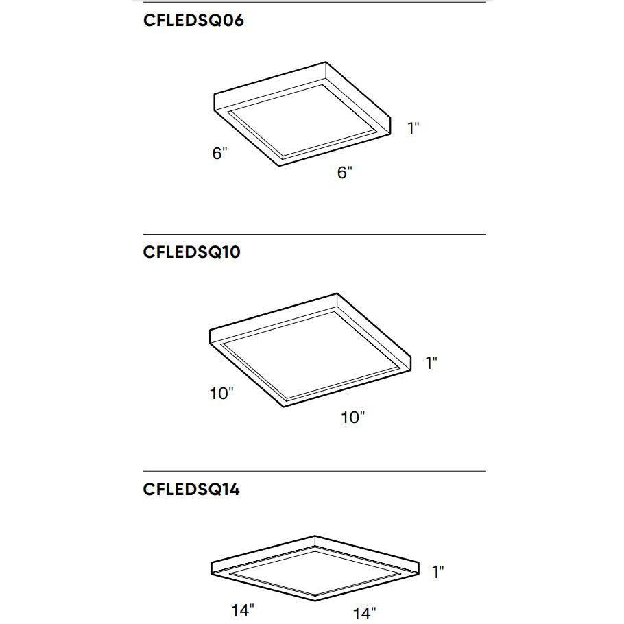 Satin Nickel LED Square Flush Mount M242594