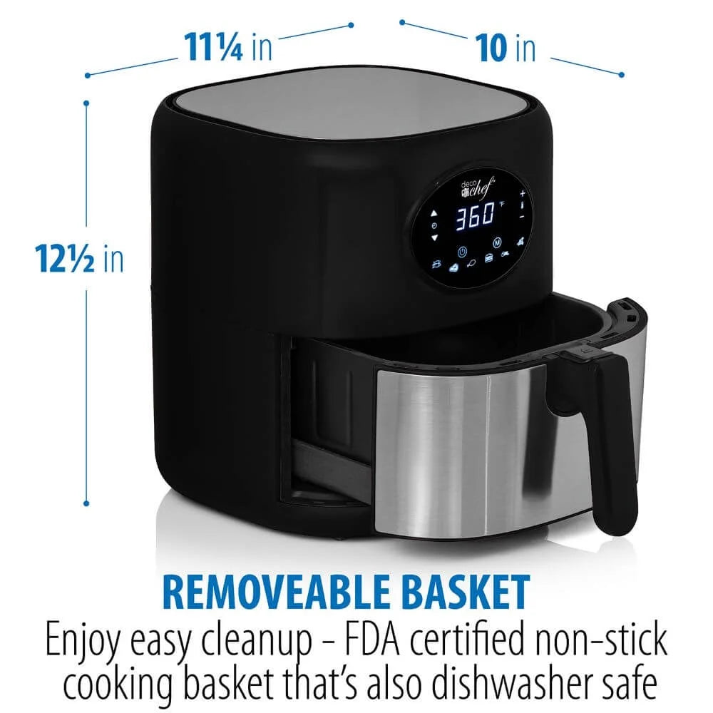 3.7QT Digital Air Fryer Bundle with 12-Piece Knife Set U565