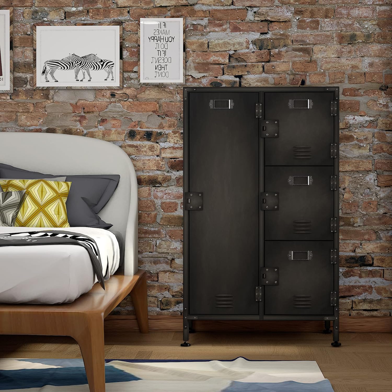 55" Steel 4 Door Locker Storage Cabinet D666386