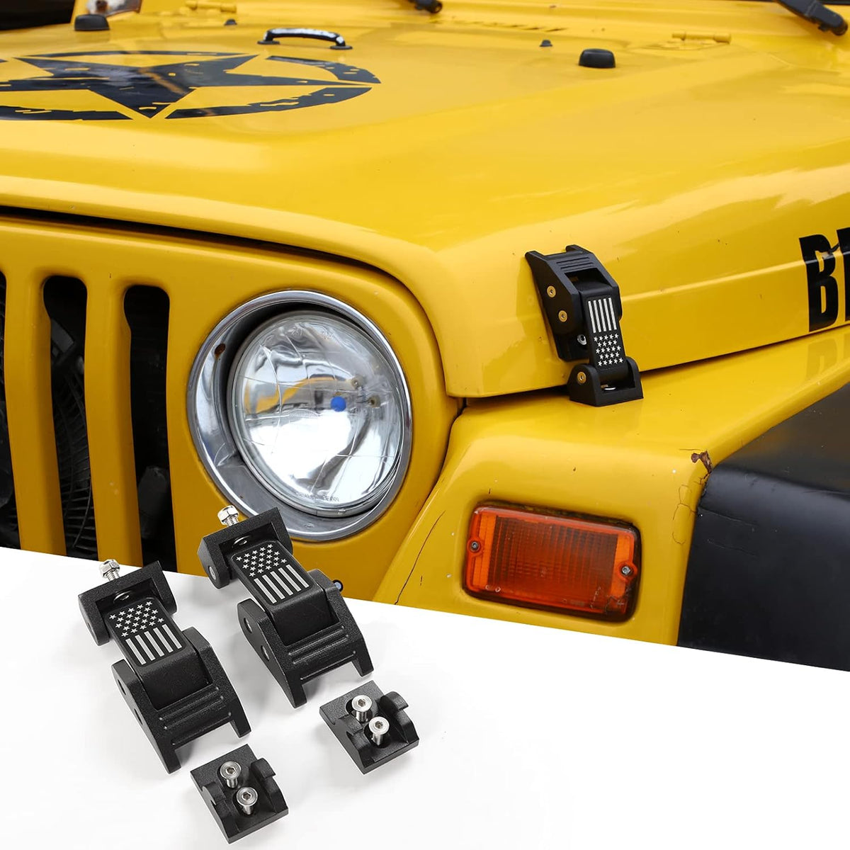 American Flag Hood Latches Aluminum Hood Catch T251270