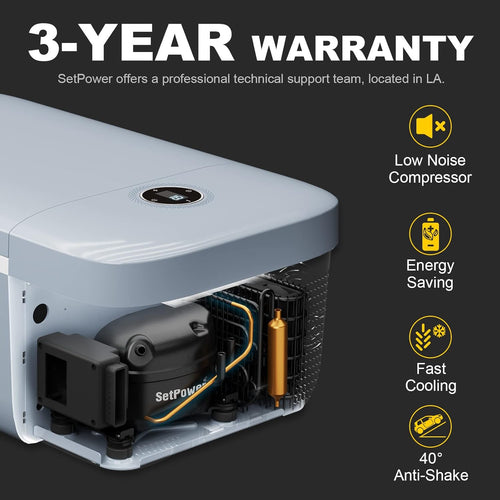 12V Portable Refrigerator and Freezer, 12L/13 Quarts W3069
