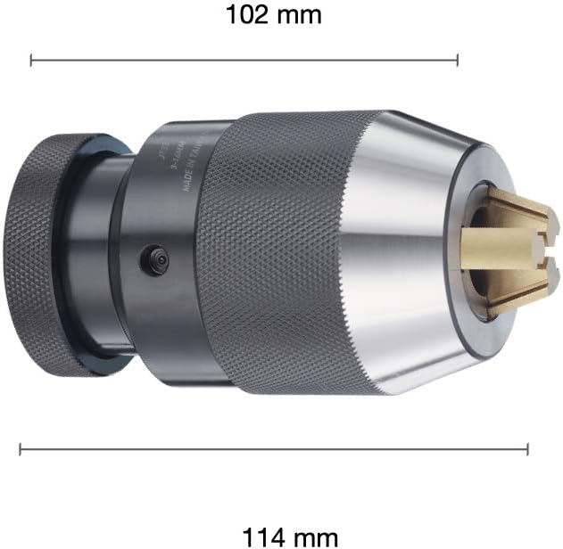 1/64"-1/2" Heavy Duty Keyless Drill Chuck, JT6 Mount, Titanium Jaws X292769