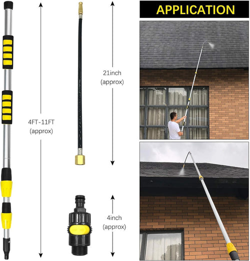 12FT Telescoping Gutter Cleaning Wand Kit Pack of 2 M69535