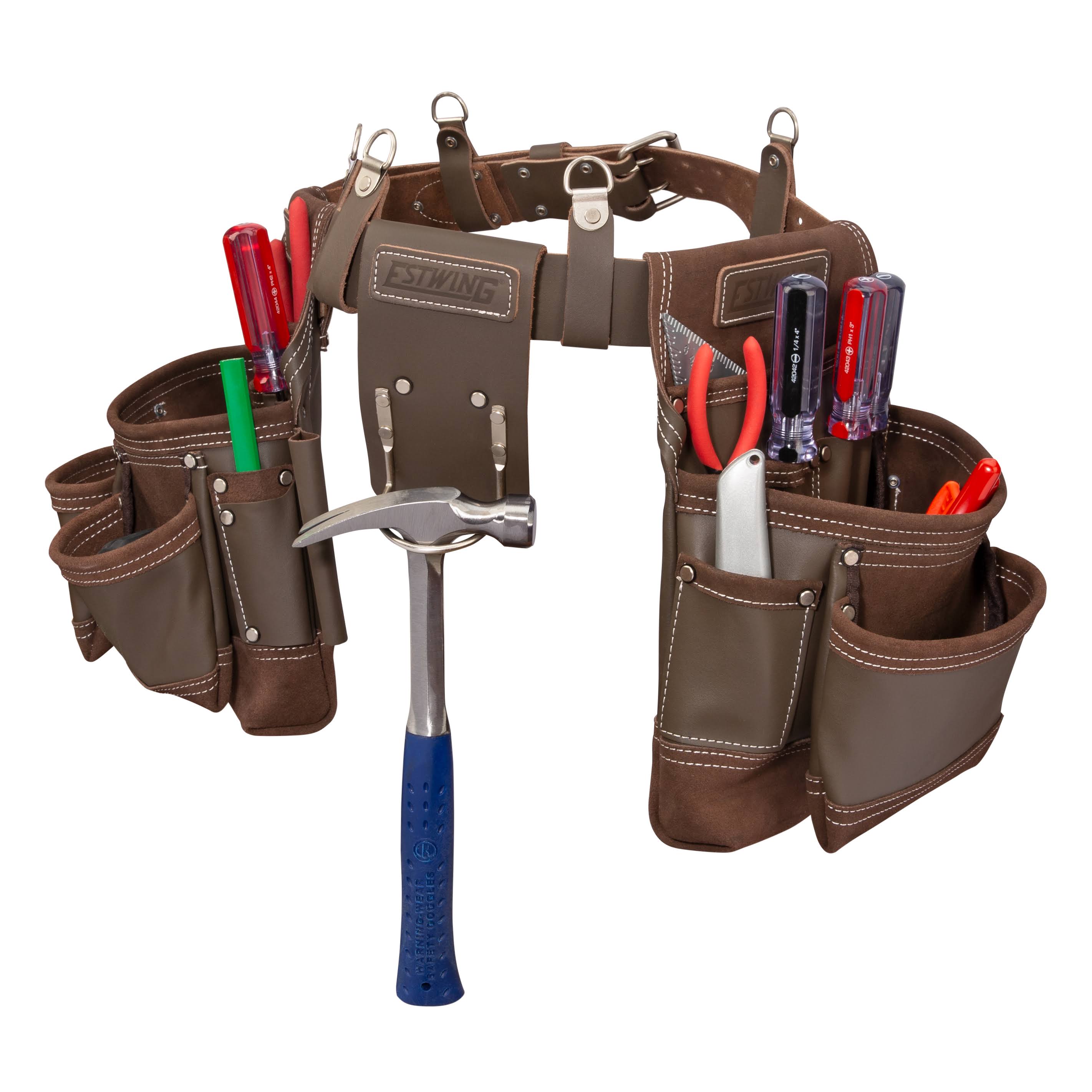 14-Pocket Leather Tool Apron U660374