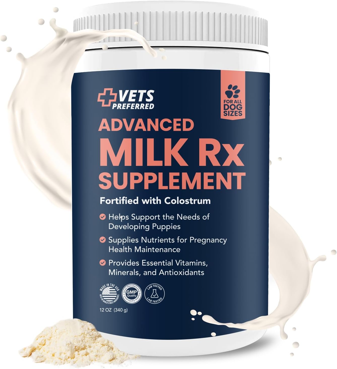Puppy Milk Replacement Formula Powder Supplement - 12 Oz J410