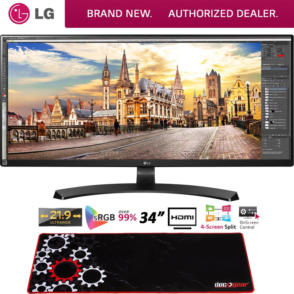 34" 21:9 UltraWide FreeSync IPS Monitor D6094