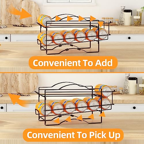 4 Pack Black Stackable Soda Can Organizer Rack K9361