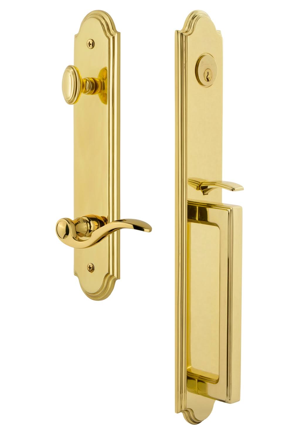 Lifetime Brass One-Piece D Grip and Bellagio Lever D3975