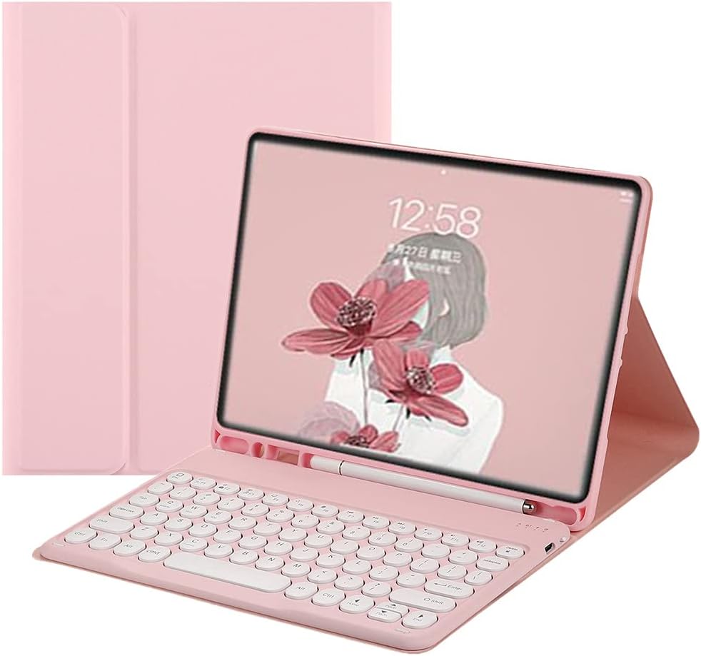 Pink Wireless Detachable Keyboard Case with Pencil Holder for iPad Pro 12.9 inch W461601