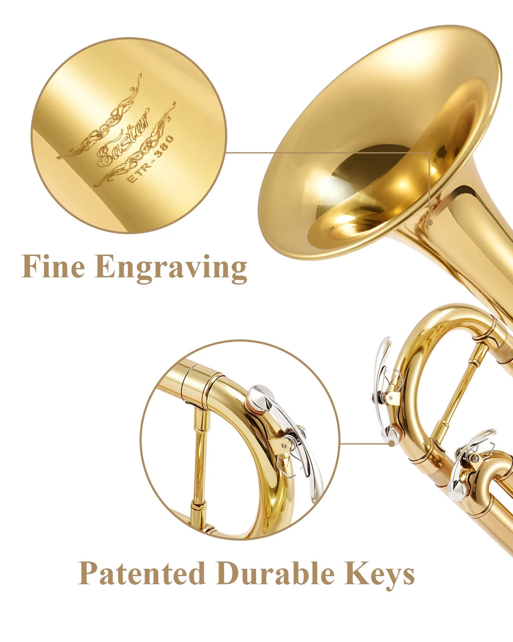 Bb Standard Brass Trumpet with Case N38647