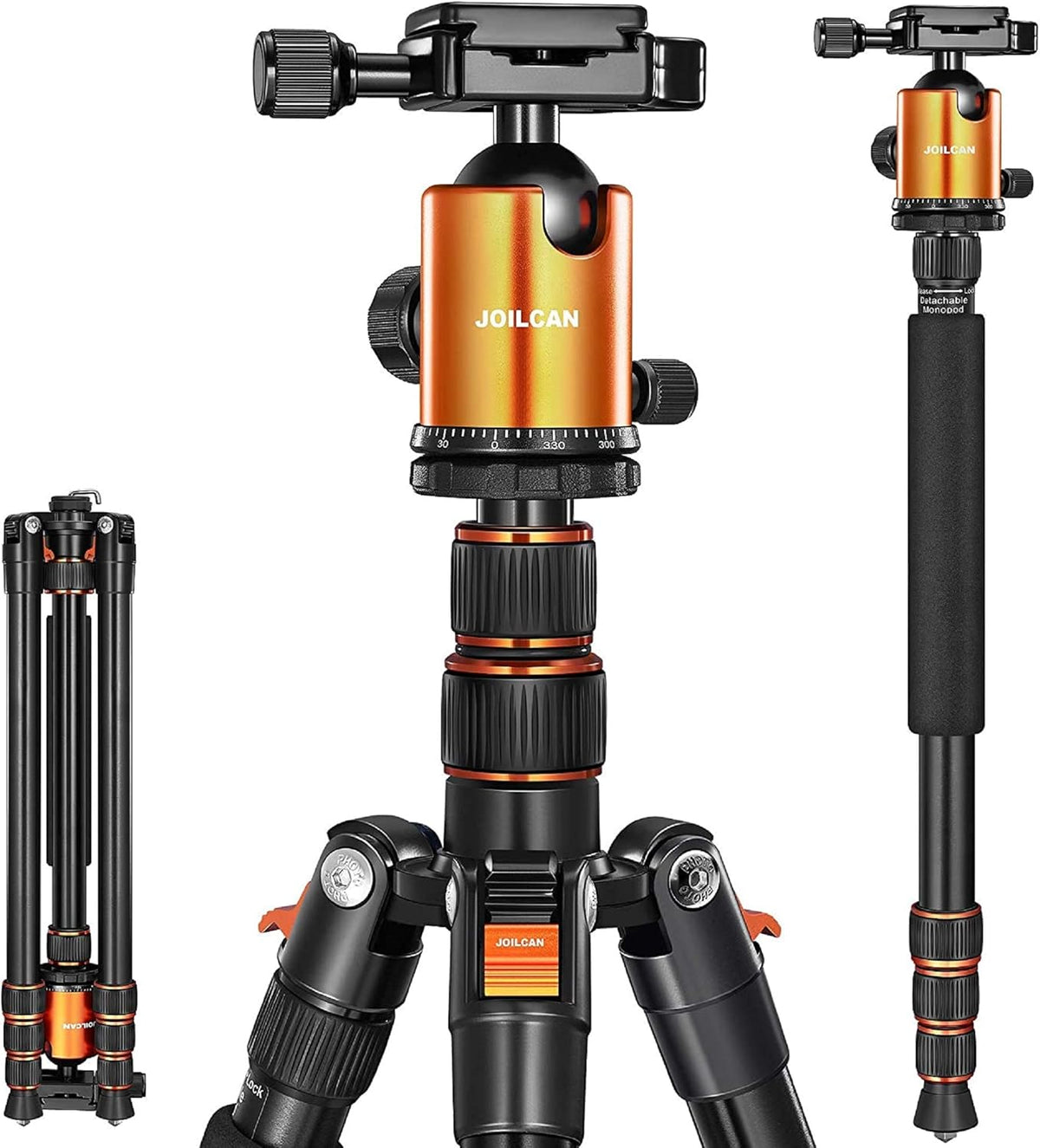 Orange Aluminum Tripod with 360 Degree Ball Head T48780