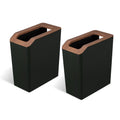 Green 2 Pack Slim Plastic Trash Can with Open Top I435