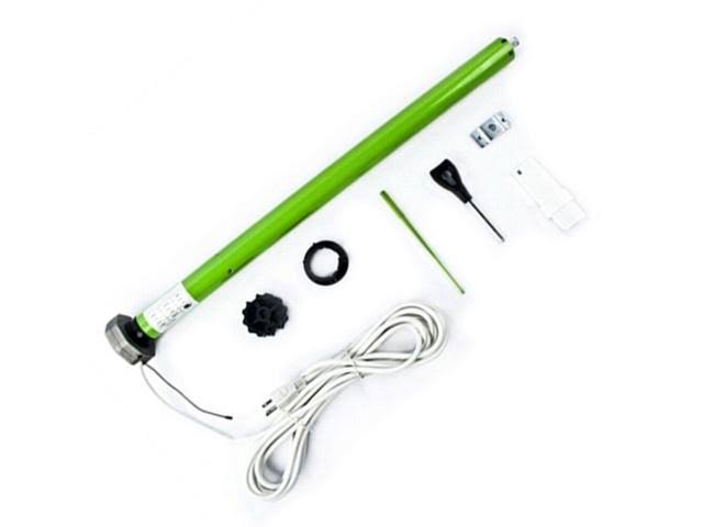 Motorized Retractable Patio Canopy Awning 13x10 Green/White V20724