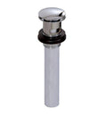 Round Press Pop-Up Drain with Overflow H489119
