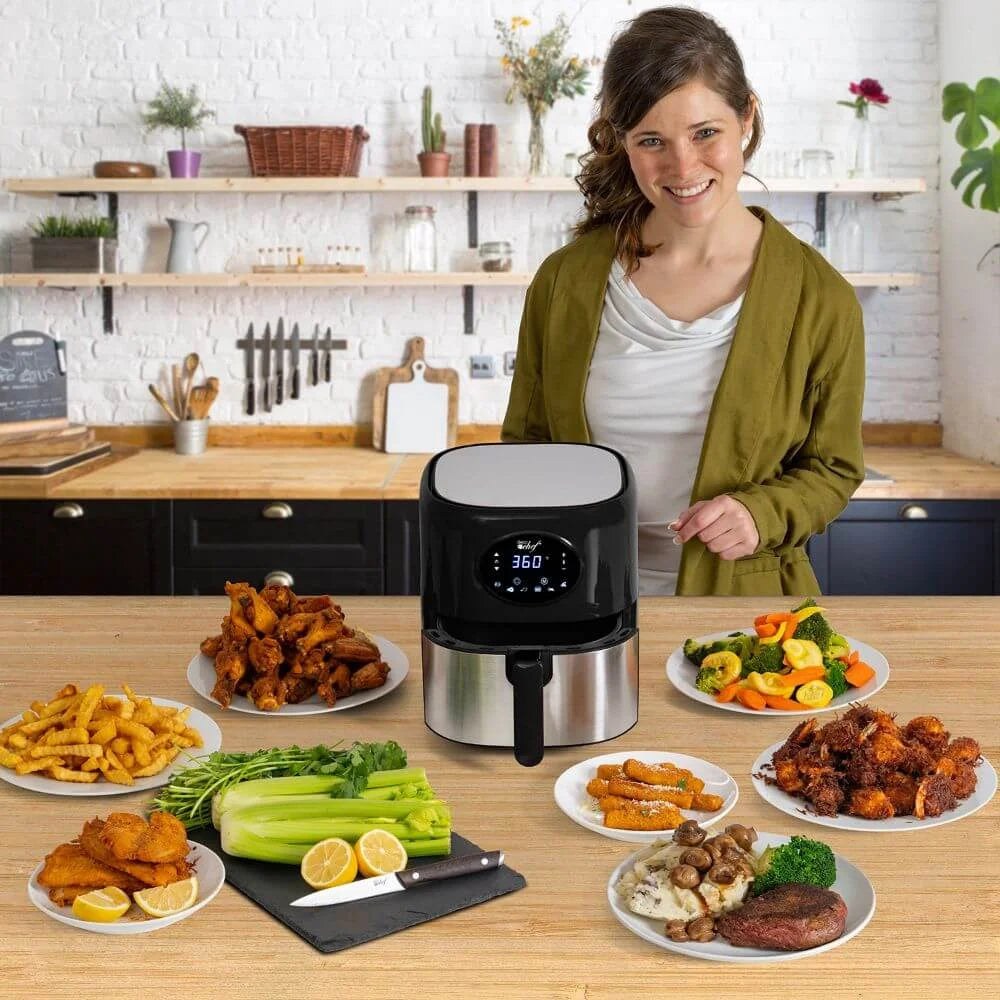 3.7QT Digital Air Fryer Bundle with 12-Piece Knife Set U565